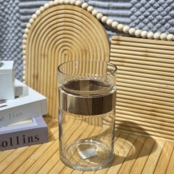 Medium Wooden & Glass Vase